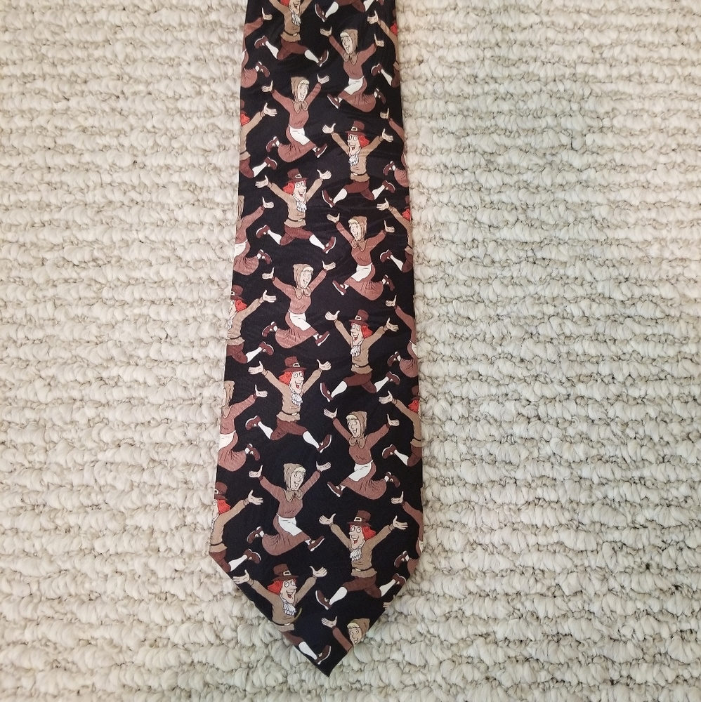 Keith Daniel's Thanksgiving Pilgrim Tie 100% Silk